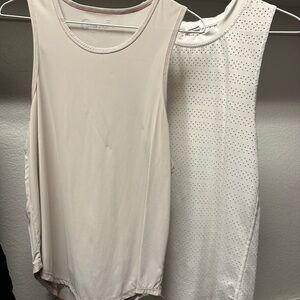 Set of 2 Zyia White and light pink Tops